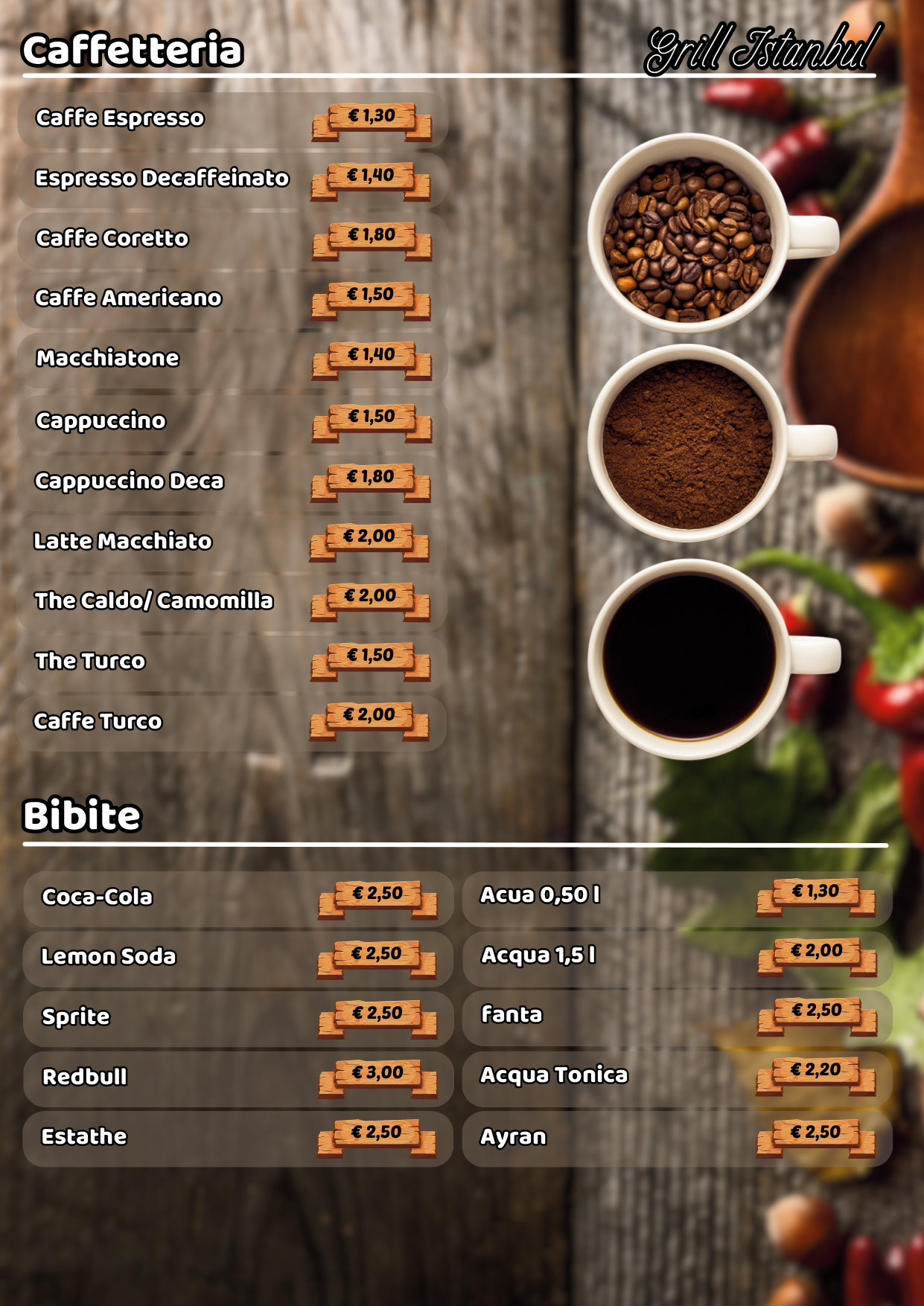 Menu — Caffetteria